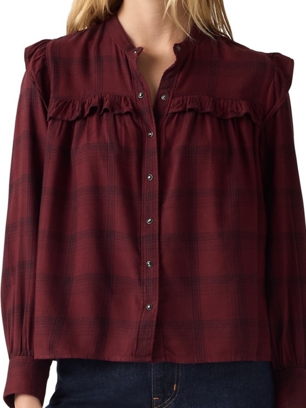 NWT Levi's Plaid Shirt Top Size XS